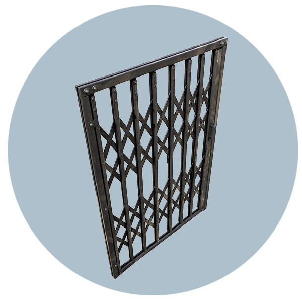 Решетки раздвижные для помещений КПП