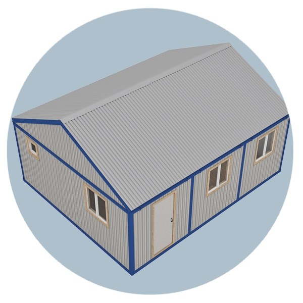 Модульное здание производственный цех из 4 модулей 7000х9600 мм