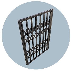 Решетки раздвижные для помещений КПП